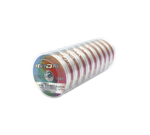 фото Леска Namazu Irida,  L-100 м, d-0,28 мм, test-6,24 кг, прозрачная (уп. 10 шт.)