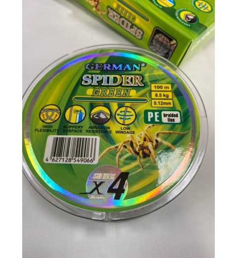 фото Плетенка GERMAN SPIDER GREEN 100 м