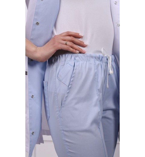 фото Брюки медицинские женские М158 (зауженные, цвет светло-голубые)