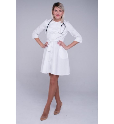 фото Халат медицинский женский Агния (цвет белый)