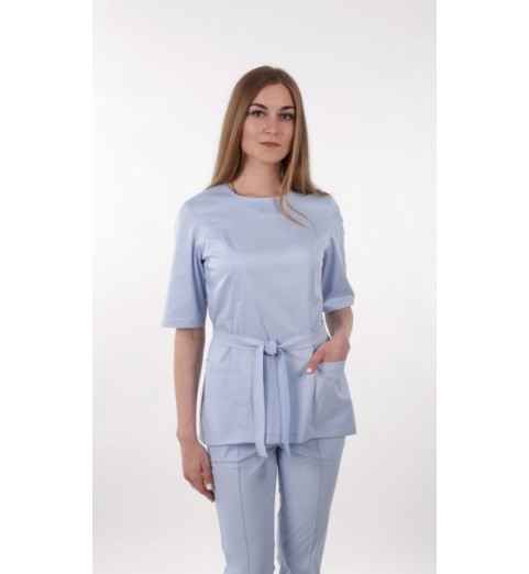 фото Блуза медицинская женская М183 голубая