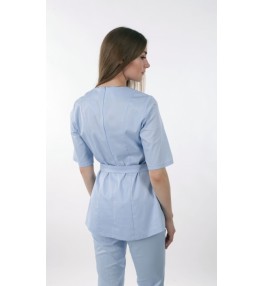 Блуза медицинская женская М183 голубая