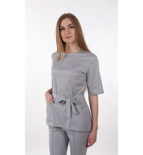 фото Блуза медицинская женская М183 серый