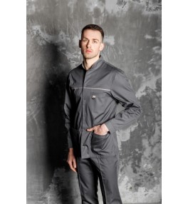Куртка мужская медицинская (жакет мужской) М68 темно-серая