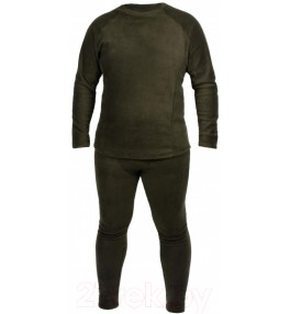 Термобельё "Сибирский следопыт" Fleece флисовое (комплект кофта и штаны, цвет хаки/олива) 