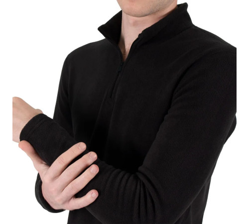 фото Термобельё Сибирский следопыт Fleece Zip флисовое (комплект кофта и штаны, цвет черный)