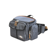 Сумка рыболовная "СЛЕДОПЫТ" Fishing Hip Bag T2, 27х23х17 см, цв. серый