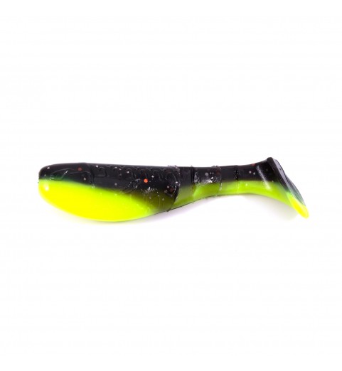 фото Виброхвост YAMAN PRO Boost Up, р.4 inch, цвет #32 - Black Red Flake/Chartreuse (уп. 4 шт.)