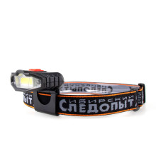 Фонарь для кепки "СИБИРСКИЙ СЛЕДОПЫТ-Протон", 1 COB + 2 LED, аккум. 220В, USB/200/