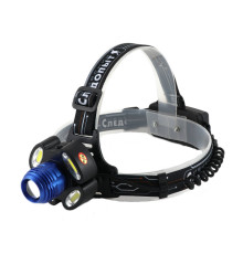 Фонарь налобный "СИБИРСКИЙ СЛЕДОПЫТ-Стильб", 1 LED + 4 COB, zoom, аккум. 220В/60/