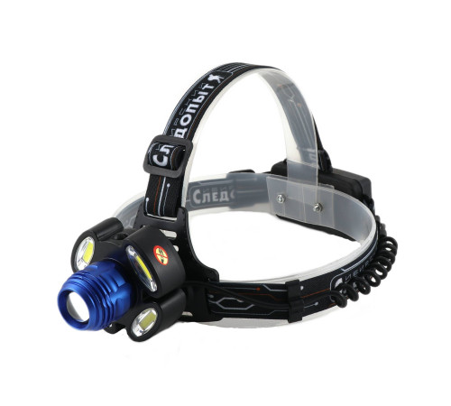 фото Фонарь налобный СИБИРСКИЙ СЛЕДОПЫТ-Стильб, 1 LED + 4 COB, zoom, аккум. 220В/60/