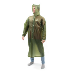Плащ-дождевик СЛЕДОПЫТ, EVA, 68х120 см., на кнопках, с капюшоном, цв. army green, р. 48-50/50/100/