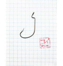 Крючок KOI "OFFSET WORM ", размер 1/0 (INT), цвет BN, офсетный (10 шт.)/90/