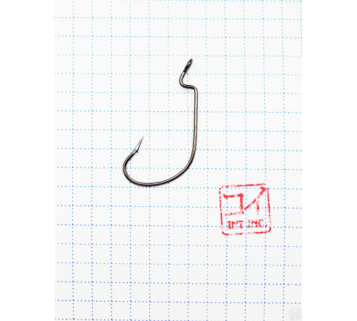 фото Крючок KOI OFFSET WORM , размер 1/0 (INT), цвет BN, офсетный (10 шт.)/90/