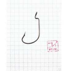 Крючок KOI "OFFSET WORM ", размер 2/0 (INT), цвет BN, офсетный (10 шт.)/75/