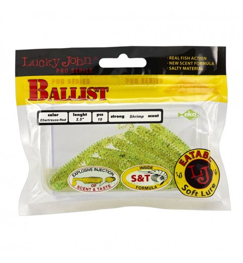 Твистеры съедобные искусственные LJ Pro Series BALLIST 2.5in (06.30)/S15 10шт.