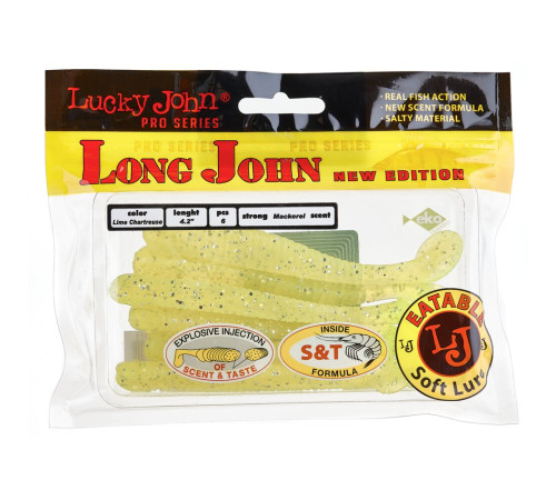 фото Виброхвосты съедобные искусственные LJ Pro Series LONG JOHN 4.2in (10.70)/071 6шт.