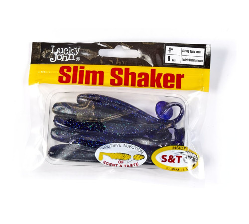 фото Виброхвосты съедобные искусственные LJ Pro Series SLIM SHAKER 4in (10.00)/T52 6шт.