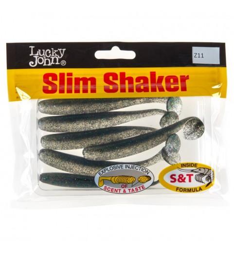 Виброхвосты съедобные искусственные LJ Pro Series SLIM SHAKER 4in (10.00)/Z11 6шт.