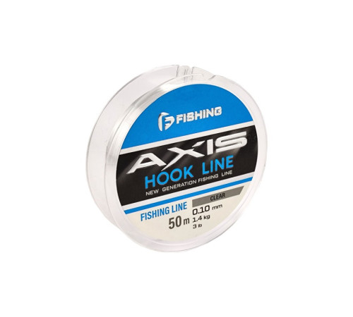 фото Леска F-FISHING Axis Hook Line Clear 50м 0,10мм 1,4кг 3lb