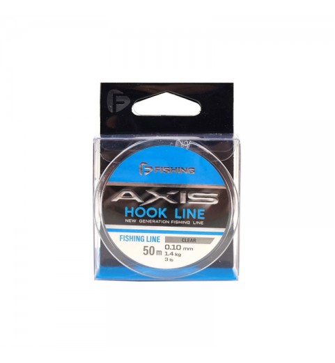 Леска F-FISHING Axis Hook Line Clear 50м 0,10мм 1,4кг 3lb Леска F-FISHING Axis Hook Line Clear 50м 0,10мм 1,4кг 3lb