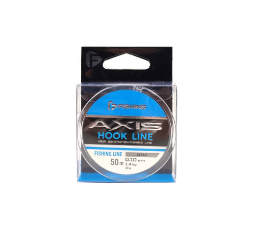 фото Леска F-FISHING Axis Hook Line Clear 50м 0,10мм 1,4кг 3lb