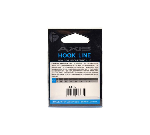 фото Леска F-FISHING Axis Hook Line Clear 50м 0,10мм 1,4кг 3lb