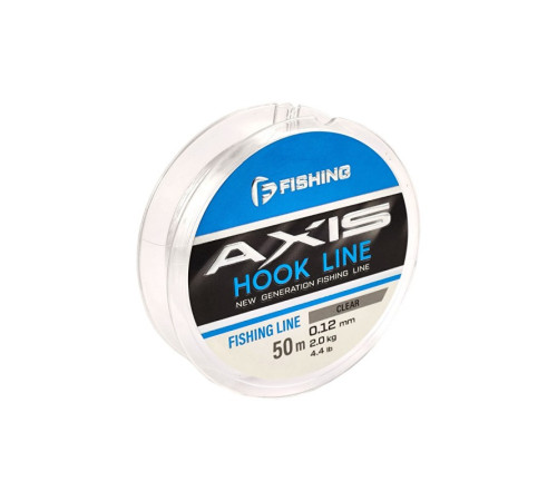 фото Леска F-FISHING Axis Hook Line Clear 50м 0,12мм 2,0кг 4,4lb