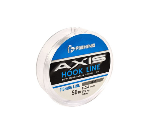 фото Леска F-FISHING Axis Hook Line Clear 50м 0,14мм 2,5кг 5,7lb