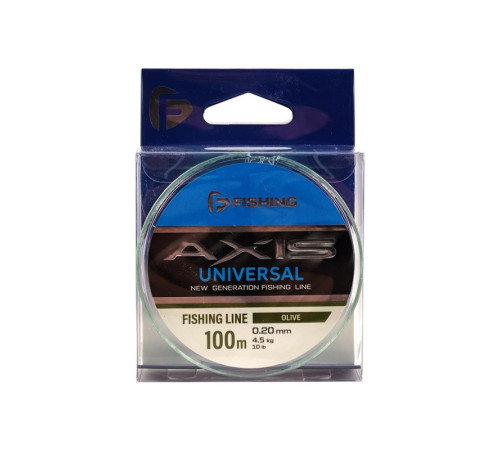 фото Леска F-FISHING Axis Universal Line Olive 100м 0,20мм 4,5кг 10lb