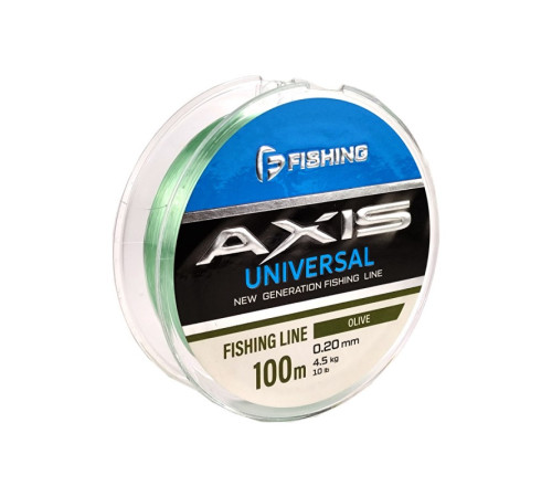 фото Леска F-FISHING Axis Universal Line Olive 100м 0,20мм 4,5кг 10lb