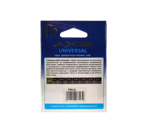 фото Леска F-FISHING Axis Universal Line Olive 100м 0,20мм 4,5кг 10lb