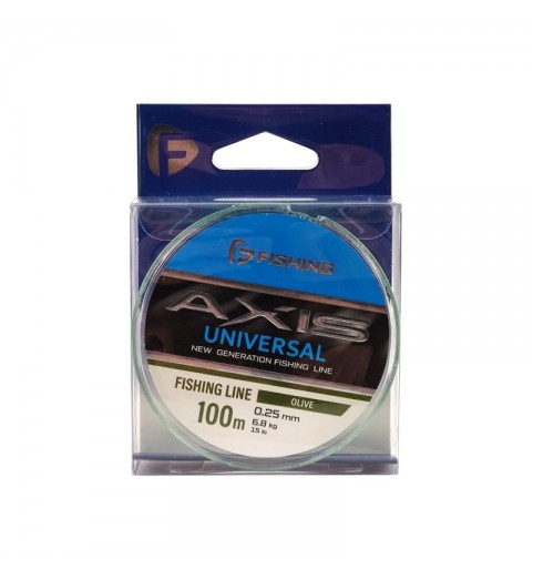 Леска F-FISHING Axis Universal Line Olive 100м 0,25мм 6,8кг 15lb Леска F-FISHING Axis Universal Line Olive 100м 0,25мм 6,8кг 15lb