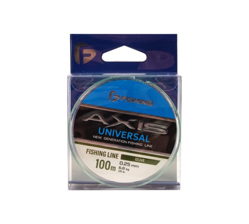 фото Леска F-FISHING Axis Universal Line Olive 100м 0,25мм 6,8кг 15lb
