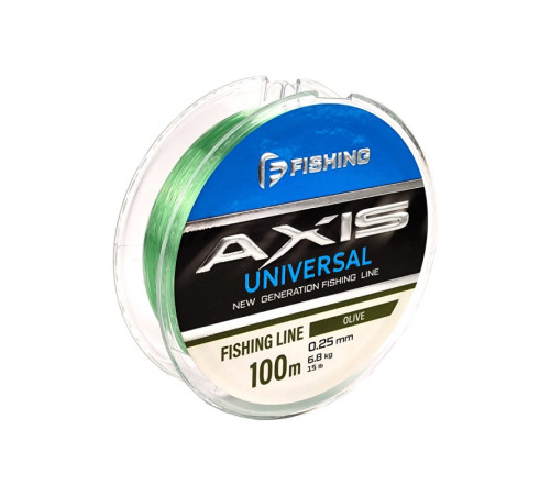фото Леска F-FISHING Axis Universal Line Olive 100м 0,25мм 6,8кг 15lb