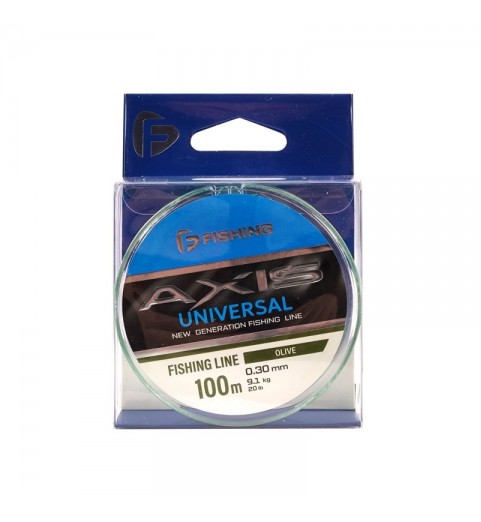 Леска F-FISHING Axis Universal Line Olive 100м 0,30мм 9,1кг 20lb Леска F-FISHING Axis Universal Line Olive 100м 0,30мм 9,1кг 20lb