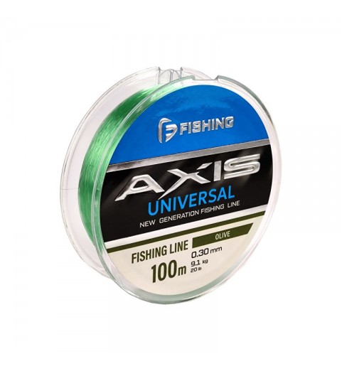 Леска F-FISHING Axis Universal Line Olive 100м 0,30мм 9,1кг 20lb Леска F-FISHING Axis Universal Line Olive 100м 0,30мм 9,1кг 20lb