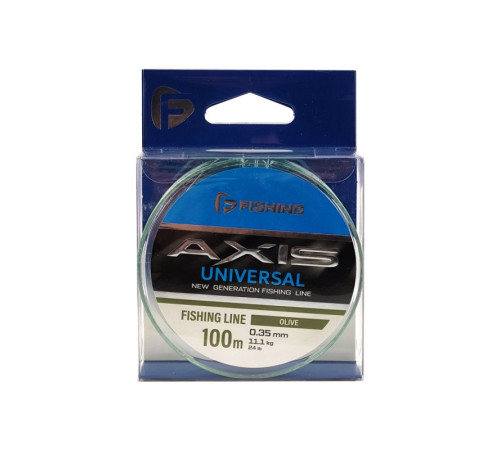 фото Леска F-FISHING Axis Universal Line Olive 100м 0,35мм 11,1кг 24lb