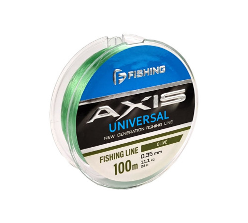 фото Леска F-FISHING Axis Universal Line Olive 100м 0,35мм 11,1кг 24lb