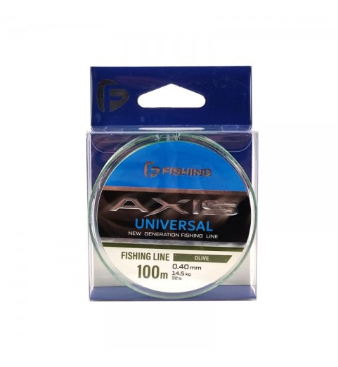 Леска F-FISHING Axis Universal Line Olive 100м 0,40мм 14,5кг 32lb Леска F-FISHING Axis Universal Line Olive 100м 0,40мм 14,5кг 32lb