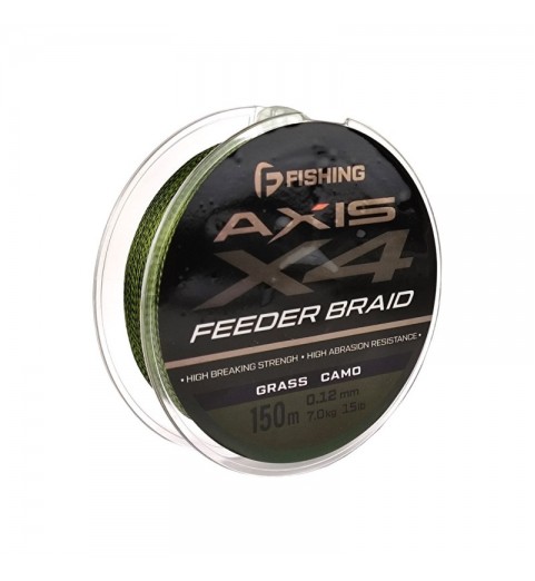 Шнур F-FISHING Axis Braid PE X4 Feeder 150м Grass Camo 0,12мм 7кг/15lb Шнур F-FISHING Axis Braid PE X4 Feeder 150м Grass Camo 0,12мм 7кг/15lb
