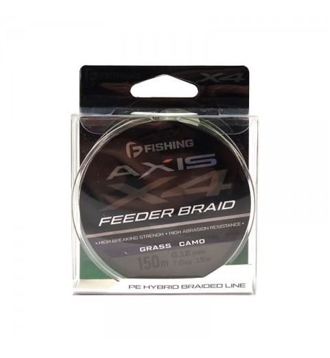 Шнур F-FISHING Axis Braid PE X4 Feeder 150м Grass Camo 0,12мм 7кг/15lb Шнур F-FISHING Axis Braid PE X4 Feeder 150м Grass Camo 0,12мм 7кг/15lb