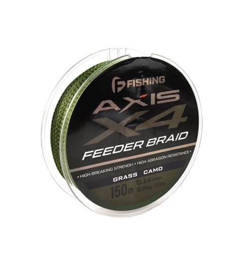 Шнур F-FISHING Axis Braid PE X4 Feeder 150м Grass Camo 0,14мм 8,2кг/18lb Шнур F-FISHING Axis Braid PE X4 Feeder 150м Grass Camo 0,14мм 8,2кг/18lb