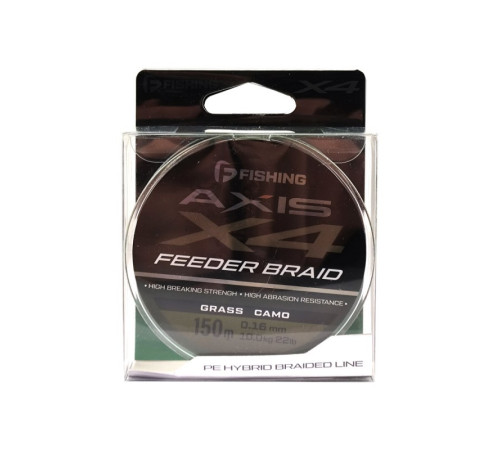 фото Шнур F-FISHING Axis Braid PE X4 Feeder 150м Grass Camo 0,16мм 10кг/22lb