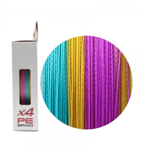 Шнур RUZZA X4 150м Multicolor 0,10мм 4,6кг/10lb Шнур RUZZA X4 150м Multicolor 0,10мм 4,6кг/10lb
