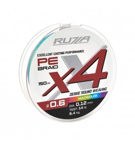 Шнур RUZZA X4 150м Multicolor 0,12мм 6,4кг/14lb Шнур RUZZA X4 150м Multicolor 0,12мм 6,4кг/14lb