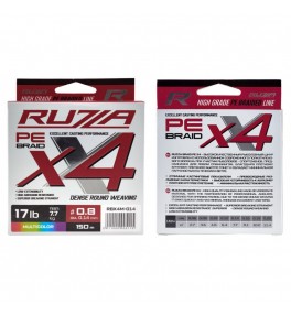 Шнур RUZZA X4 150м Multicolor 0,14мм 7,7кг/17lb