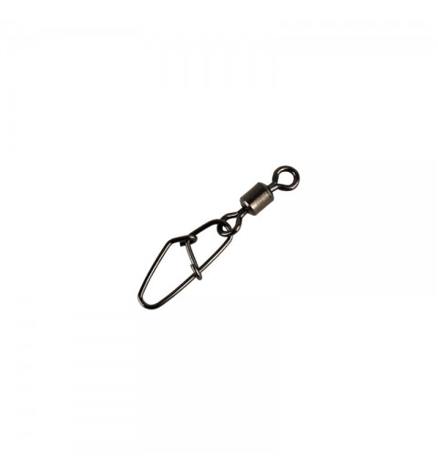 Застежка с вертлюгом RUZZA Rolling Swivel w/Hooked Snap Black №6 10шт Застежка с вертлюгом RUZZA Rolling Swivel w/Hooked Snap Black №6 10шт
