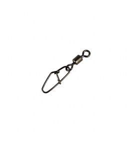 Застежка с вертлюгом RUZZA Rolling Swivel w/Hooked Snap Black №7 10шт