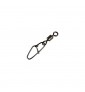 Застежка с вертлюгом RUZZA Rolling Swivel w/Hooked Snap Black №7 10шт